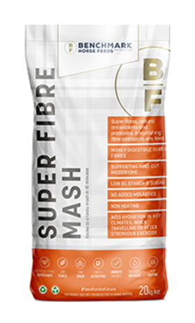 Bag of Benchmark Super Fibre Mash on a white background